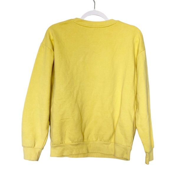 Disney Retro Mickey Mouse Head Sweatshirt Rainbow Bright Yellow Size Medium - Picture 6 of 9